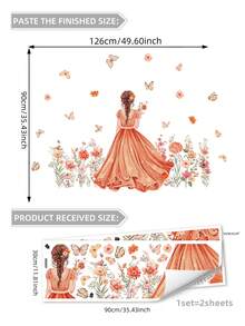 1 Set Of English Wall Stickers For Little Girls, Stickers, Wall Decal, Vinyl Decal For Home Decorations, Spring Decoration Items Refresh Your Home, Festival Decoration Stickers Gifts Birthday Graduation - Multicolor - View 20