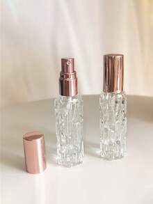 2 Pieces 0.34 Oz Glass Fragrance Spray Bottles With Aluminum Atomizer, Unscented Empty Refillable Dispenser, Spray Bottles For Home, Travel, Wedding, Party, Birthday Gifts