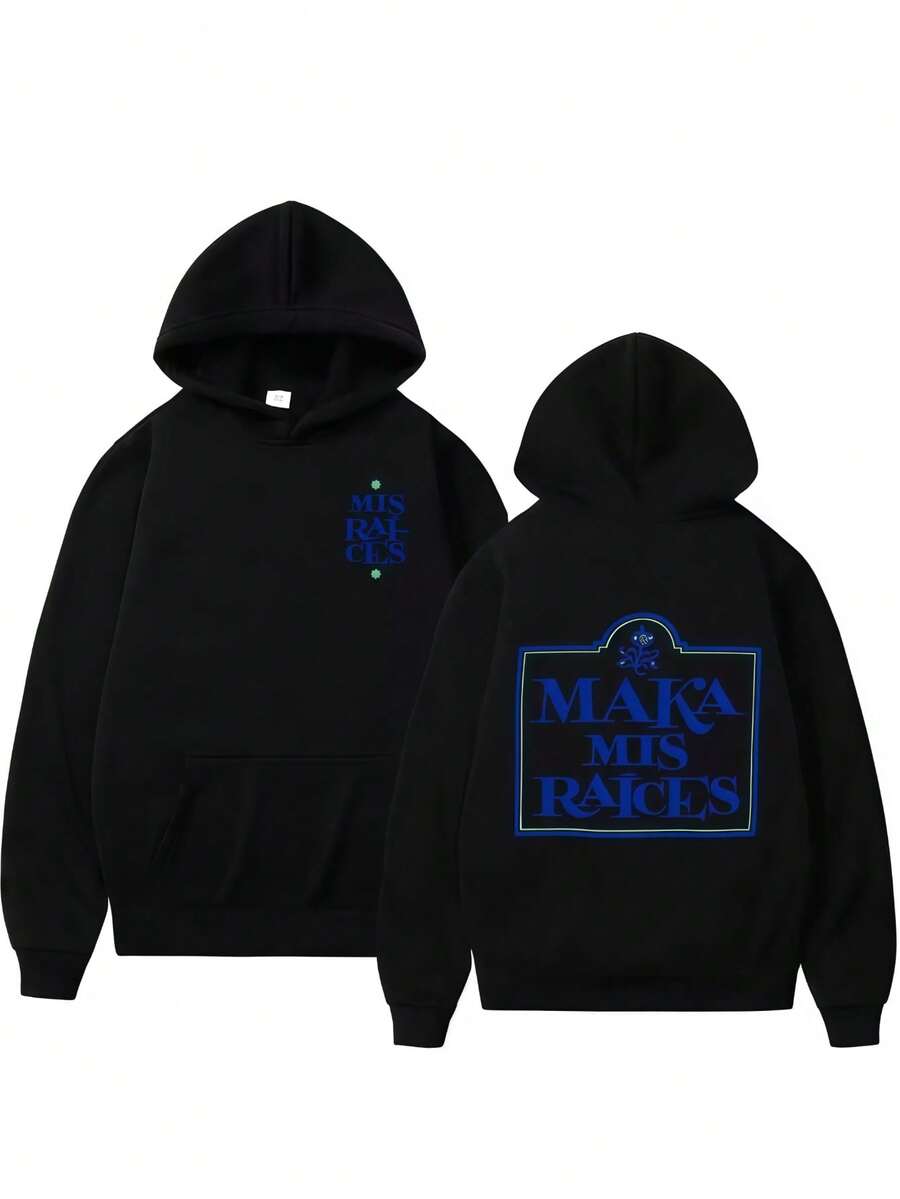 Rapper Maka Mis Raíces 2025 Tour Merch Hoodies Men Women Clothing Fashion Hip Hop Hooded Sweatshirt Casual Oversized Hoodie - 黑色 - 查看 1