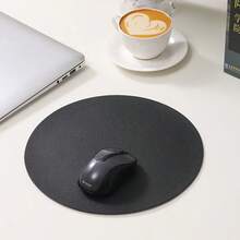 1pc Small Round Single/Double-Sided Solid Color Mouse Pad, Non-Slip Computer Office Gaming Desk Mat For Women