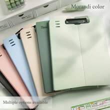A4 Upright Clipboard, Thick Student Writing Board, Exam Paper Clip, Vertical Meeting Notebook Holder - Multicolor - View 5
