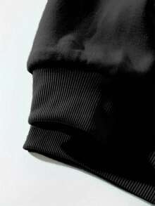 Sudadera con capucha y bolsillo, estampado Mano calavera rock Halloween Hoodie mujer - Negro - Ver 3