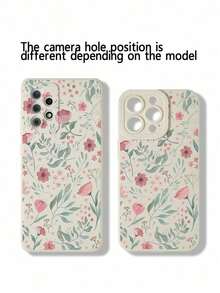 1pc Perforated Ditsy Floral Painted Thick Anti-Drop Phone Case Cover Compatible With IPhone 16/11/16pro/16plus/16promax/16e/15Promax/13/14/12/XS/XR/7G/8P, Galaxy 11/12Pro/12/12X/13Pro/14Pro/15Pro/, 10/9/Note9/12c/Note11pro/Note8Pro - 款式3(1pc) - 查看 7