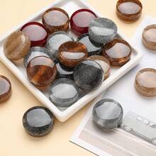 5/10pcs Autumn/Winter Resin Glitter Pearl Beads, Tubular/Round/Oval Shape, Dark Color Jade-Like High-Quality DIY Jewelry Beads