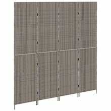 vidaXL Raumteiler Grau 195 x 180 cm Poly-Rattan