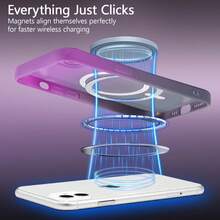 适用于 17 Pro Max、17 Pro、17 Air 的时尚渐变硅胶磨砂磁吸手机壳，也兼容 17、16、15、14、13、12、11 Pro Max Plus、16E，以及三星 A56、A55、A16、A17、S25FE、S25 Ultra，圣诞礼物、冬季礼物之选。 - 紫灰色 - 查看 3