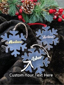 Ornements en acrylique sur mesure, décorations de Noël, peuvent être utilisés pour le sapin de Noël ou la voiture, pendentif transparent en forme de patte de chien, cadeau pour la famille et les amis, Noël - Multicolore - Voir 1