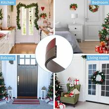 Under Door Draft Stopper[Length 1m, Width 50mm], Adjustable Door Sweep Anti-Collision Strong Adhesive Weather Stripping Tape Soundproof Draught Stoppers
