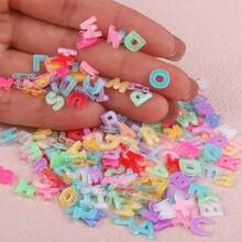 100/200pcs Letter Nail Art Charms Random Candy Color Letter Resin Nail Rhinestones Kawaii Mini Flatback Alphabet ,Summer Flatback Alphabet Nail Gems,For Women DIY Craft Nail Supplies - 100PC - 查看 6