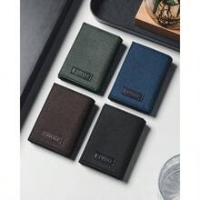 - portafolios de piel minimalista con bloqueo de RFID triple plegable, soporte para tarjetas de crdito con 3 ventanas de identificacin y bolsillo con cierre para hombres, Azul, Minimalista - azul - Ver 6