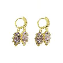 1 Pair Leaf Design Earrings For Women, Fashionable, Delicate, Luxury Aesthetic, Versatile Accessory
