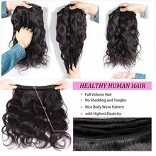 3pcs Body Wave Human Hair Bundles Real Hair Extensions For Women Double Weft Wet And Wavy Texture Water Curly Wave Bundles Human Hair Weaving Easy To Wear Daily Styling - Natural Black - View 7