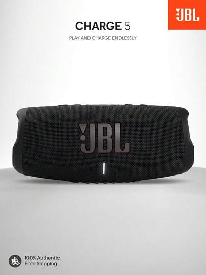 JBL Caixa de Som Bluetooth Portátil CHARGE 5 com Powerbank à Prova d'Água IP67, Carregamento USB, 20 Horas de Reprodução, JBL Partyboost para Festas na Piscina e Camping ao Ar Livre