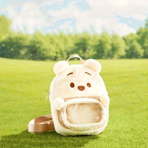 Mochila linda de Winnie the Pooh para mujer, ligera y espaciosa, bolsa de hombro para salidas, con imagen suave y linda, bolsa de almacenamiento portátil