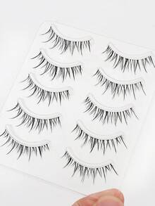 5 paia di ciglia finte naturali e trasparenti, stile cartoni animati da fata, morbide e arricciate, allunganti, dall'aspetto naturale, adatte per il trucco quotidiano