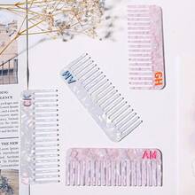 1 Stück personalisierter Haarkamm, Entwirrkamm aus Azetat, individueller reisefreundlicher Taschenkamm, Geschenk für Brautjungfern, Mädchen-Kamm, Brautgeschenk