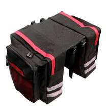 Bolsa de camello para bicicleta de montaña, bolsa de lona impermeable de gran capacidad para bicicleta de taller múltiple, viaje de larga distancia - Rojo - Ver 2