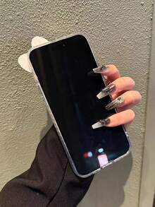 Sanrio 闪亮卡通猫咪手机壳 - 兼容苹果 17 Pro Max/16/15/14/13/12/11，新款蝴蝶结设计