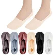 6 Pairs No Show Socks For Women Liner Invisible Socks Non Slip Low Cut Thin Silky Dress Footies Boat Sock For Loafers Flats Sneakers#SSDD B BJNHMJ