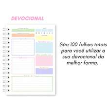 Caderno Devocional Planner Devocionais Leitura Bíblica Cadernos Evangélico Católico - SALMOS - Visão 3