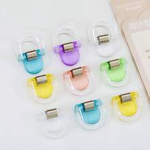 10 buc cleme transparente colorate, cleme solide pentru clasificarea fișierelor în stil minimalist, potrivite pentru sortarea fișierelor de la birou și școală.