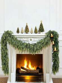 9FT/6FT Artificial Cedar Christmas Garland Real Touch Realistic Soft And Thickness Garland Faux Full Greenery Holiday Garland For Mantel, Fireplace, Front Door, Indoor Outdoor Xmas Decoration- Home Winter Holiday Party Decor Home Decor Christmas Decorations Room Decor