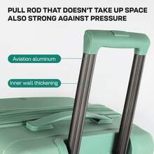 20"/26"/30" TSA Lock Luggege PP Suitcase Large Capacity Stylish Hardshell Expandable Luggege With Spinner Wheels For Long Trip,For College For School Travel Suitcase SuitcasesSuit Case Durable - 綠色 - 查看 7