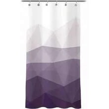 Popular Ombre Blue Fabric Contemporary Shower Curtains For Bathroom Dcor - 紫色 - 查看 3