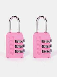 1-Pack Combination Lock Anti-Theft Lock, Small Padlock, Travel Luggage Anti-Theft Combination Padlock Multi-Purpose 3-Digit Combination Lock, Luggage Combination Padlock, Suitable For Gym Lockers, Suitcases And Backpacks Travel Accessories, Portable, Tamper-Proof, Colorful, Compact Design, Easy To Carry, Travel Camping Holiday Essentials - Multicolor - View 20