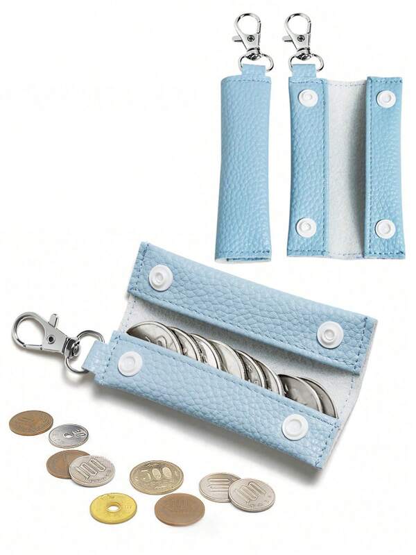 Novo porta-moedas de couro sintético com estampa de lichia, organizador de cabos e chaveiros de cor sólida, adequado para porta-moedas diário, estilo fofo, moda minimalista, lançamento primavera/verão, prático para o outono, presente de Natal, presente de Dia dos Namorados