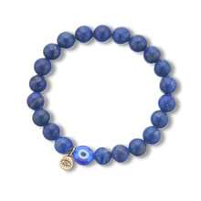 Women's Mati Evil Eye Lapis Lazuli Gem Charm Bracelet Blue - As Pic - View 1