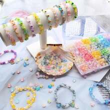 1 Box 24pcs Multi-Size Star & Heart Shaped Jewelry Making Accessories, For Bracelet & Necklace DIY