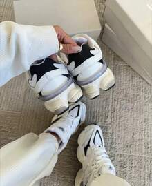 Unisex Platform Running Gym Training Crossfit Walking Casual Lightweight Soft Stylish Sneakers - NB TRẮNG - Xem 2