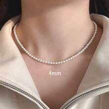 1pc Minimalist Vintage Red Beaded Necklace, Elegant Choker Necklace