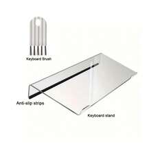 1pc Acrylic Keyboard Stand - Compact Desktop Riser For Keyboard And Mini PC, Space-Saving Design, Ideal For Modern Office | Stylish Keyboard Holder | Durable Plastic Base