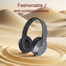 150mAh Wireless Headphones, Universal For Smartphones, Low Latency HIFI Calls, Leather Comfortable Fit, Adjustable & Foldable, Portable, Cool Gaming Gift For Girls & Boys, Online Classes, Painless Cotton V5.3, Over-Ear Wireless Headphones