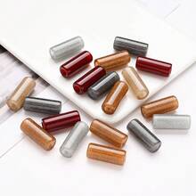 5/10pcs Autumn/Winter Resin Glitter Pearl Beads, Tubular/Round/Oval Shape, Dark Color Jade-Like High-Quality DIY Jewelry Beads