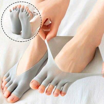 5-Toe Socks For Summer, Ultra-Thin Breathable Open Toe Velvet Socks, Fashion Sports Exposed Toe Socks, Versatile