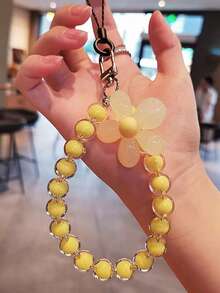 Pink Mobile Phone Lanyard, Korean Pearl Flower Decoration, Key Chain Key Chain Bag Pendant Bag Pendant Bag Ornaments Chain Bag Hanging Ornaments, Suitable For Mobile Phones, Bags, Key Chains, Etc. Suitable For Girls, Women, College Students, New Employees, White-Collar Women Gift Accessories Decoration. Car Pendants, Women'S Key Chains, Key Pendants,