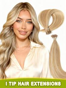 I-Tip Hair Extensions, Human Hair, I-Tip Hair Extensions - Invisible, Pre-Bonded Straight Fusion Hair Extensions, Unisex, I-Tip Hair Extensions, Human Hair Extensions, 1B Natural Black Straight Hair, I-Tip Keratin Hair Extensions, Invisible - Multicolor - View 15