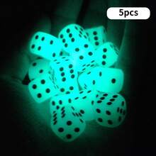 50 buc zaruri strălucitoare în întuneric, zaruri cu 6 fețe, potrivite pentru jocuri de societate, zaruri vrac de 14 mm, ideale pentru petreceri și jocuri de masă - Multicolor - Vizualizare 7