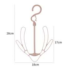 20 piezas Estante multifuncional para secar zapatos, Perchero creativo a prueba de viento con doble gancho para zapatos y ropa, Estante colgante para zapatos en el balcón, Estante de secado con gancho, Estante de almacenamiento para zapatos y ropa interior (Color aleatorio) - Multicolor - Ver 2