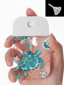 Spray Bottle, 1/2pcs Summer Moisturizing Water Cosmetic Bottle, Pink Flower Print, Ocean Turtle Print Pattern Perfume Spray Bottle, With Hook And Anti-Fall Silicone Protective Cover, Can Be Given To Family Or Friends For Birthday Gifts, Holiday Gifts, Suitable For Travel Portable 50ml - Multicolor - View 16