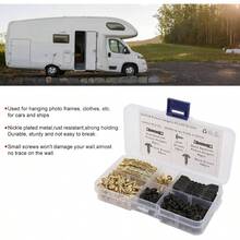 Herrajes para Colgar Cuadros, Piezas de 4 Mm de Doble Orificio. Colgadores de Cuadros de Dientes de Sierra con Kit de Tornillos de 240 Piezas Para Colgar Marco de Fotos Reloj - inicial - Ver 2