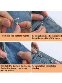 1/3/6 裤子腰部紧带，中国结牛仔裤腰部调节器，宽松牛仔裤的束腰夹 - 彩色 - 查看 10