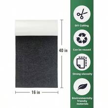 Protector de sofá contra las garras de gato de 40"X16", juego de alfombra rascadora para gatos, protector de muebles recortable, reemplazo de poste rascador para árbol de gato, sofá, esquina y pared, color gris oscuro - 40 pulgadas x 16 pulgadas - Ver 2