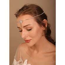 Wedding Head Chain Crystal Headpiece Princess Forehead Rhinestones Tassel Chain Hair Jewelry For Women And Girls Gold#SSDD B BJNHMJ