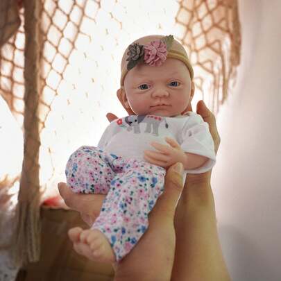 Adorável Boneca Reborn de Corpo Inteiro Realista de 12 Polegadas (30 cm) em Silicone Macio, Pode Ser Esticada, Banhada e Vestida, Preferível como Presente de Aniversário, Natal, Halloween e Coleção para Crianças de 3+ Anos