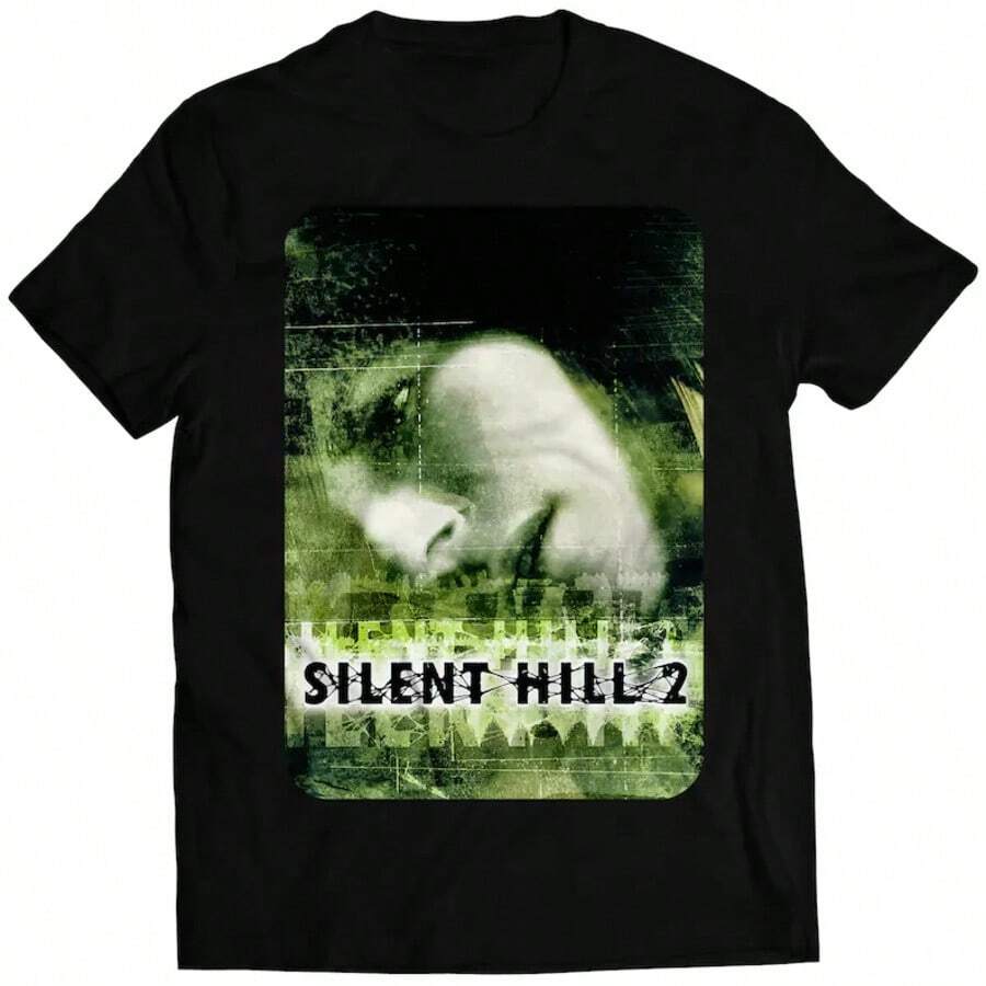 Silence Hill 2 PS2 Cover Premium Unisex T-Shirt (Vectorized Design) - Black - View 1