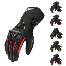 1 szt. Czarnofioletowe rękawice motocyklowe Zimowe rękawice do jazdy motocrossowej na świeżym powietrzu Ciepłe, wiatroszczelne, wodoodporne, pełne rękawiczki ochronne na motocykl Akcesoria rowerowe z ekranem dotykowym